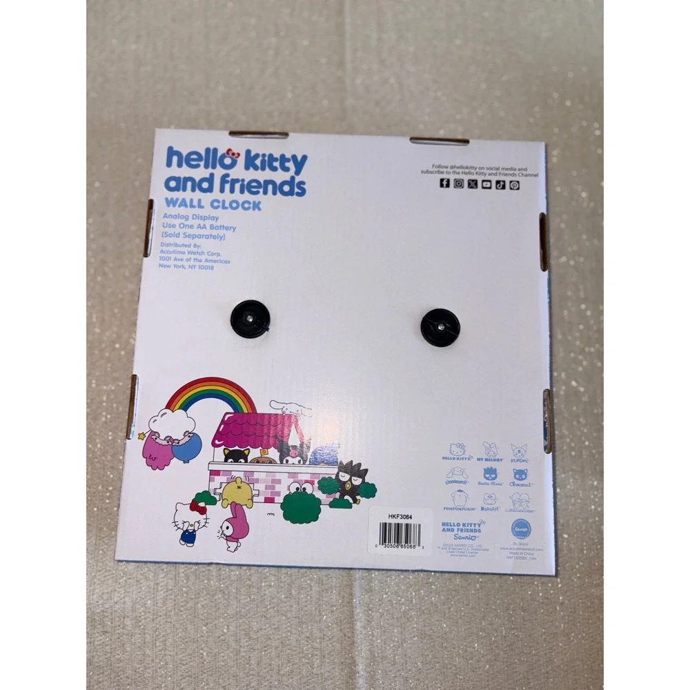 Sanrio Hello Kitty Cinnamoroll Wall Clock Pink Blue New Rainbow HKF3064 10in